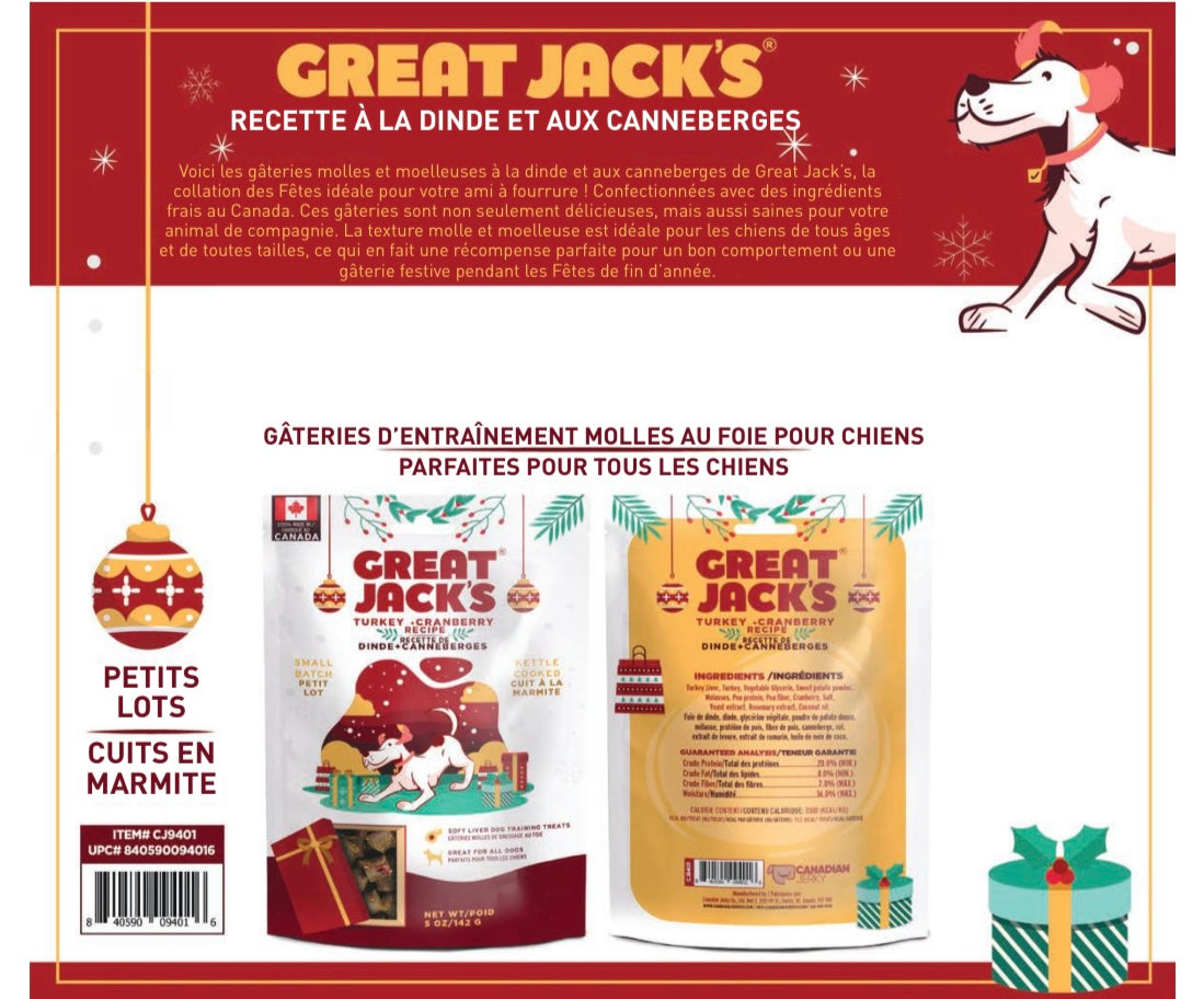 Gâteries des fêtes - Great Jacks - Chiens